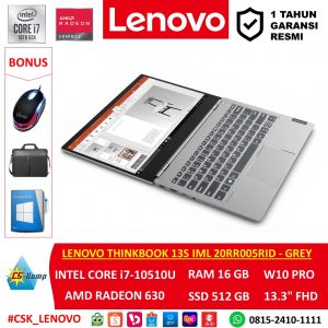 Lenovo Thinkbook 13s IML 20RR005RID | Intel Core i7-10510U | RAM 16GB | SSD 512GB | AMD Radeon 630 | W10 Pro | 13.3 FHD
