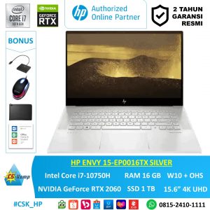 HP ENVY 15-EP0016TX | i7-10750H | GeForce RTX 2060 | RAM 16GB | SSD 1 TB | W10H | OHS | 15.6 4K UHD