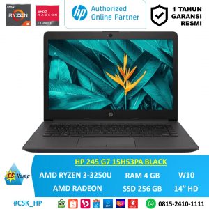 HP 245 G7 15H53PA BLACK | Ryzen 3-3250U | AMD Radeon | RAM 4GB | SSD 256GB | W10H | 14.0 HD