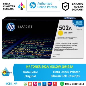 HP TONER 502A YELLOW Q6472A