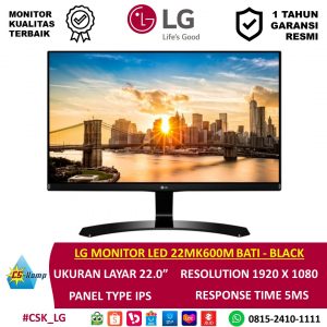 LG MONITOR LED 22MK600M BATI - BLACK | 22.0 inch | 1920 x 1080 | IPS | 5ms