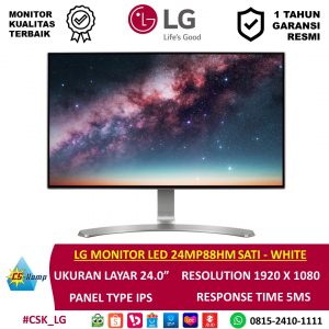 LG MONITOR LED 24MP88HM SATI - WHITE | 24.0 inch | 1920 x 1080 | IPS | 5ms