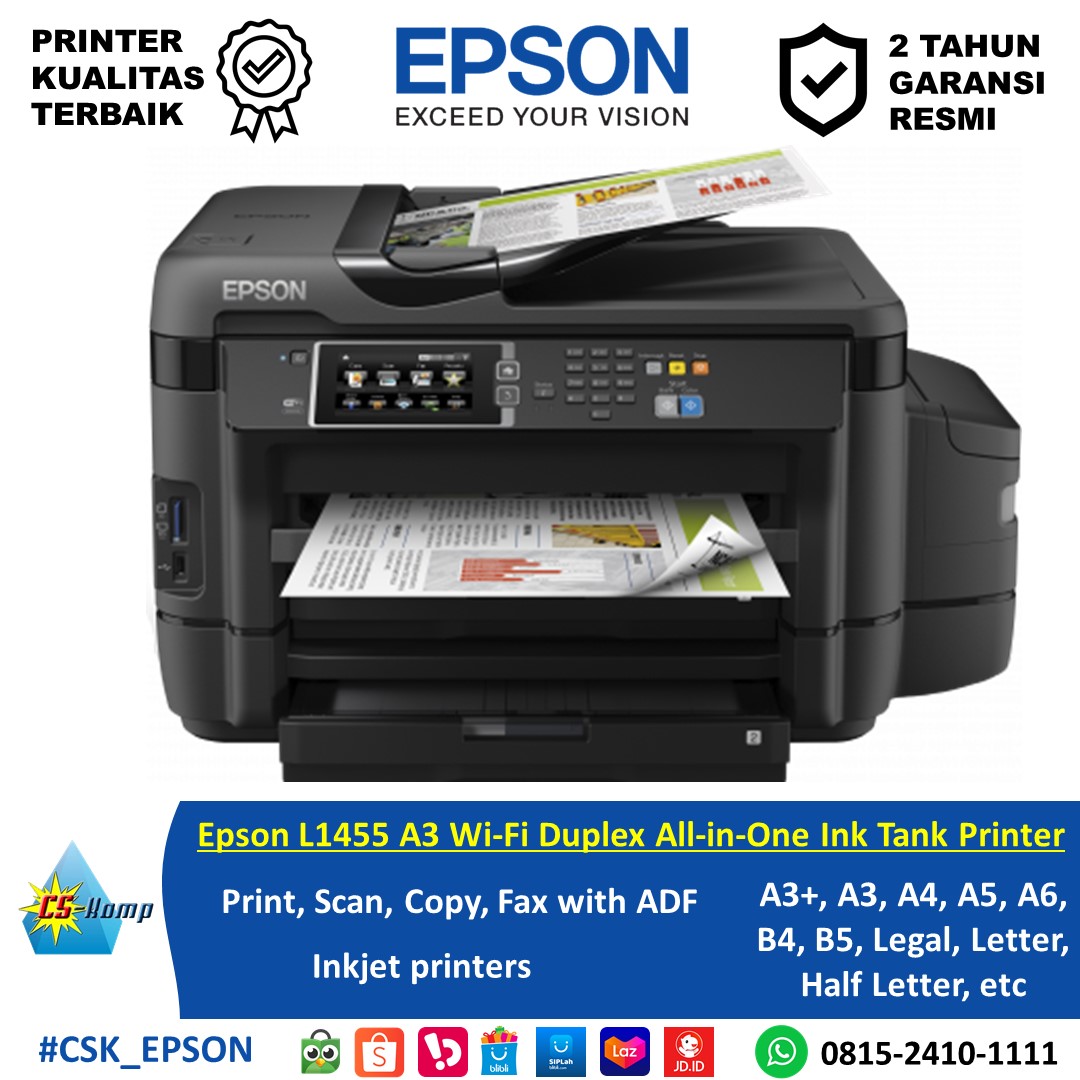 Epson L1455 A3 Wi-Fi Duplex All-in-One Ink Tank Printer