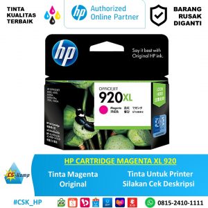 HP CARTRIDGE MAGENTA XL 920 UNTUK PRINTER HP Officejet 6500 Printer series