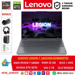 Lenovo Legion 7 16ACHg6 82N6009TID | AMD Ryzen 7 5800H | RTX 3070 | RAM 32GB | SSD 2TB | W10 | OHS | 16.0 WQXGA IPS