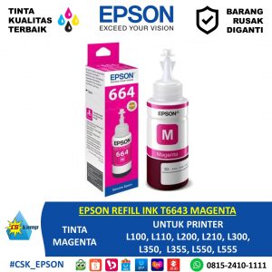 EPSON REFILL INK T6643 MAGENTA