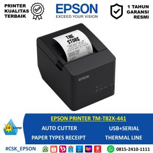 EPSON PRINTER TM-T82X-441 | USB+Serial | Receipt | Auto Cutter | Thermal line