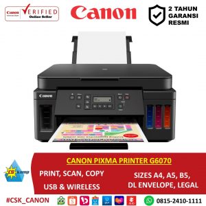 CANON PIXMA PRINTER G6070 | Print | Scan | Copy | Wireless | USB