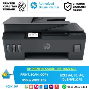 HP PRINTER SMART INK TANK 615 | Print | Scan | Copy | Wireless | Network | USB