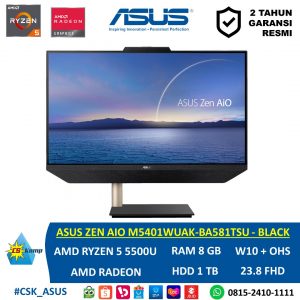 ASUS ZEN AIO M5401WUAK-BA581TSU | AMD Ryzen 5 5500 | RAM 8GB | HDD 1TB | W10 | OHS | 23.8 FHD IPS